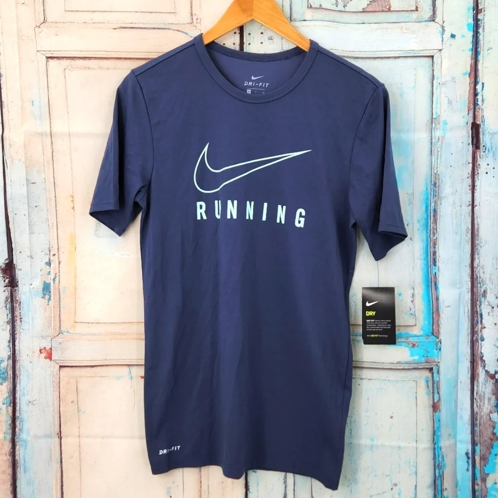 Nike Dri-FIT‎ Running T-Shirt Thunder Blue Igloo